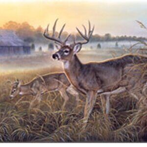 Deer Scene Cutting Board 16" wide x 12" tall Tempered Glass Cutting Board 786-C
